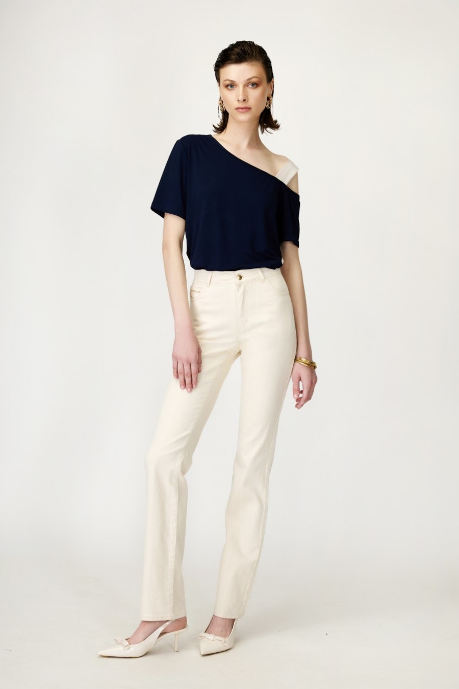 παντελόνι high waist straight