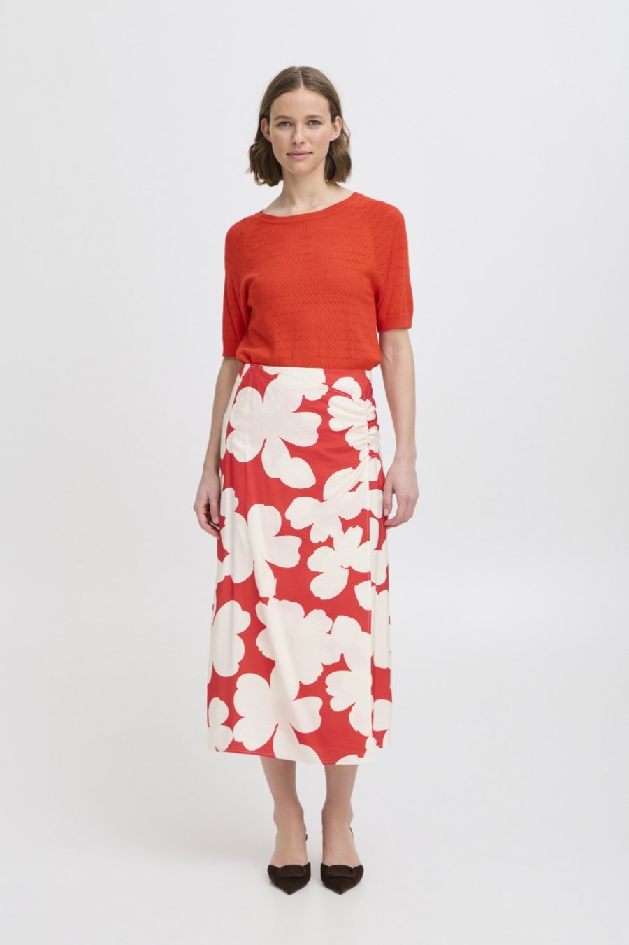 φούστα midi flower print