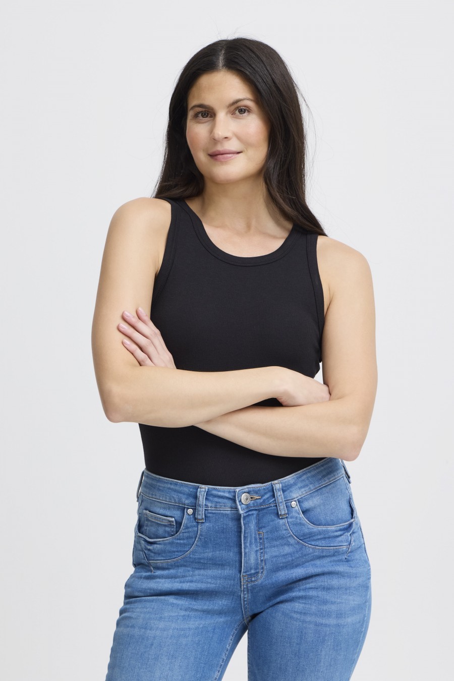 τοπ αμάνικο rib 