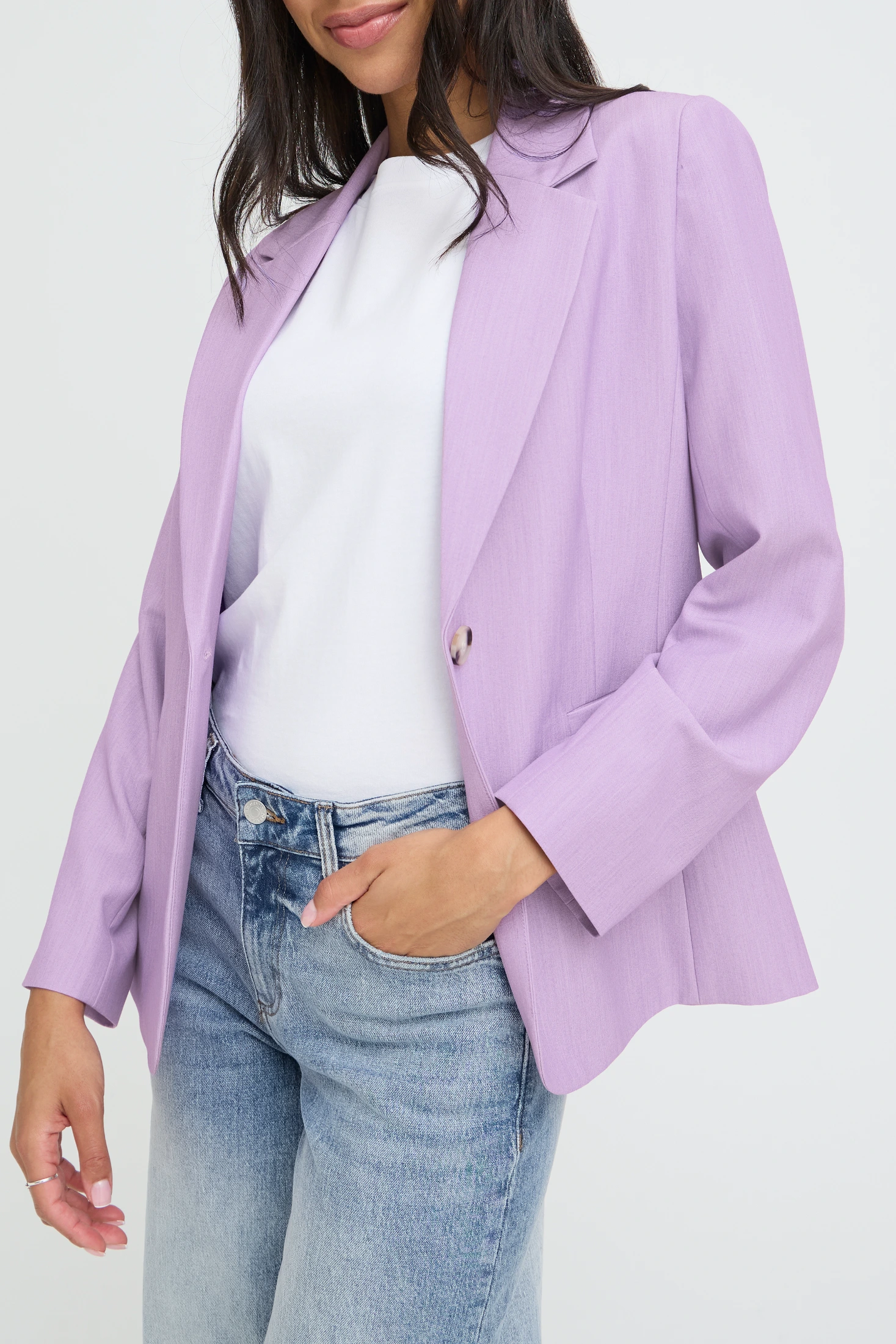 Σακάκι σε χρώμα λιλά English Lavender Melange / Purple - φωτογραφία 5