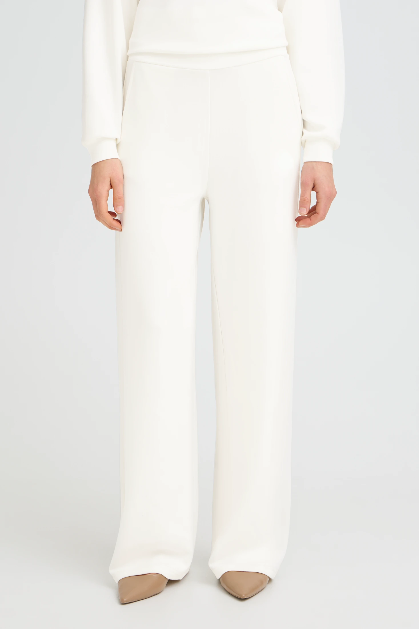 Fransa Παντελόνι casual σε ίσια γραμμή λευκό Whisper White - φωτογραφία 2