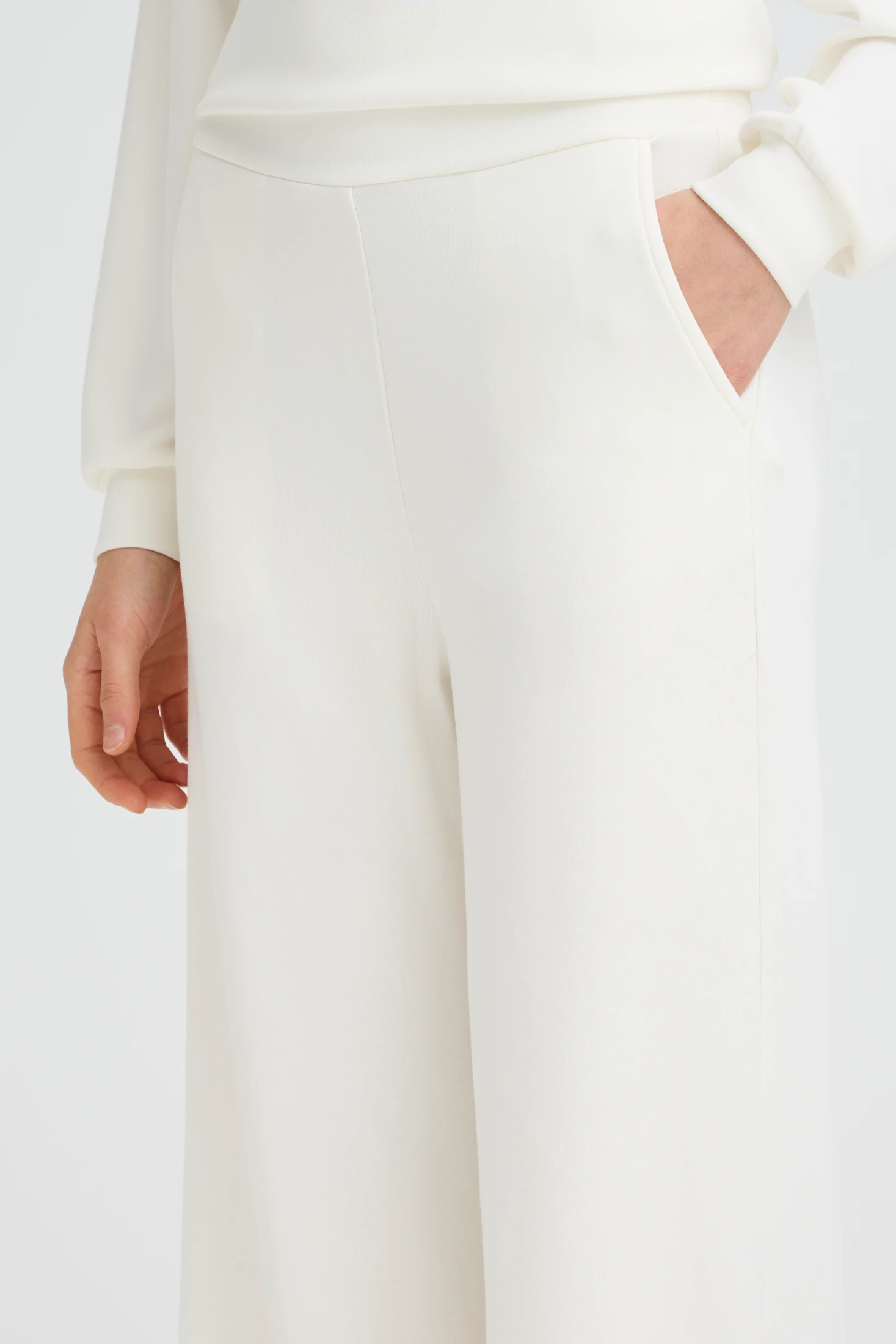 Fransa Παντελόνι casual σε ίσια γραμμή λευκό Whisper White - φωτογραφία 4
