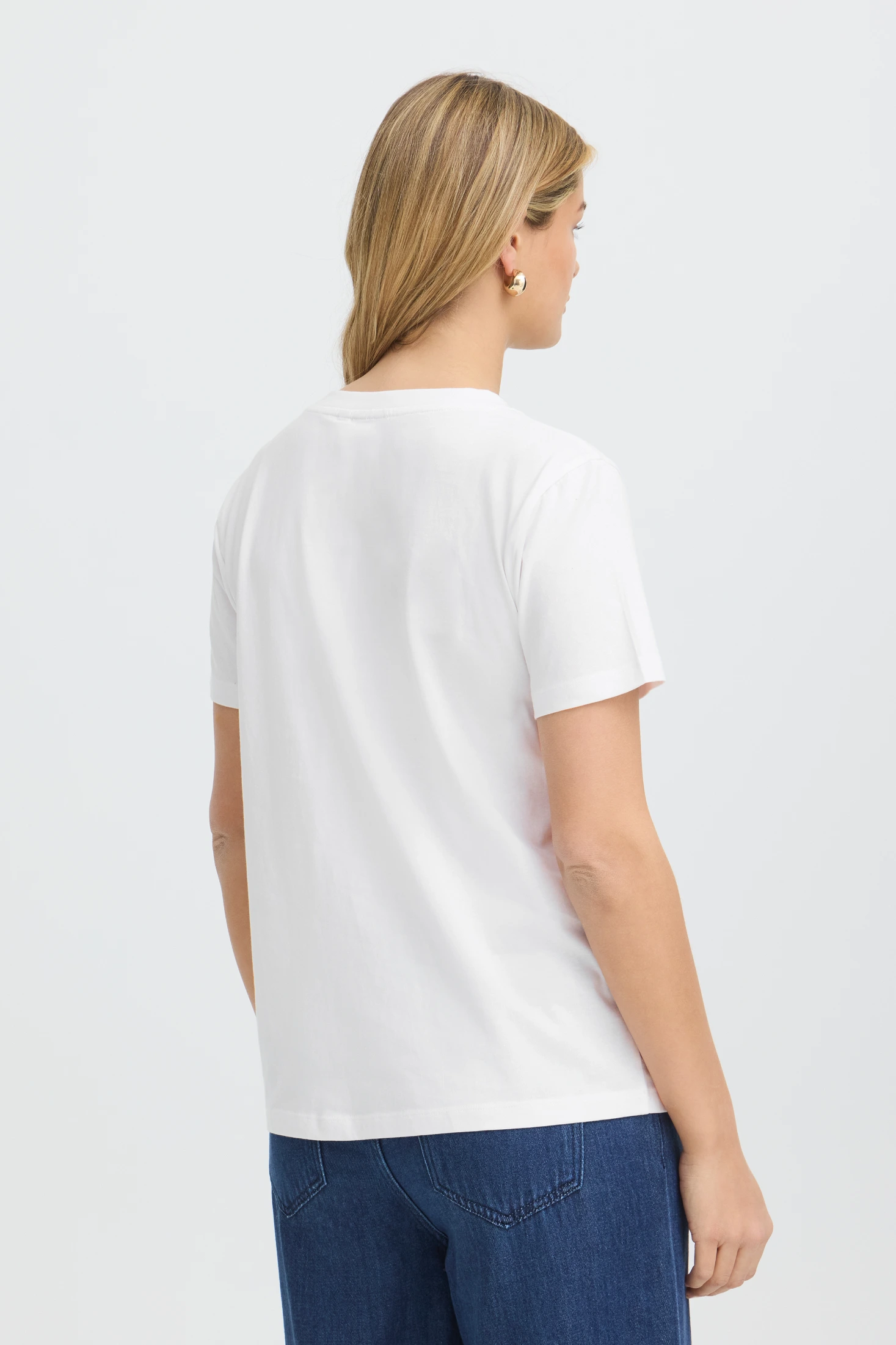 Fransa t-shirt White W. Tobacco Gold Foil - φωτογραφία 5